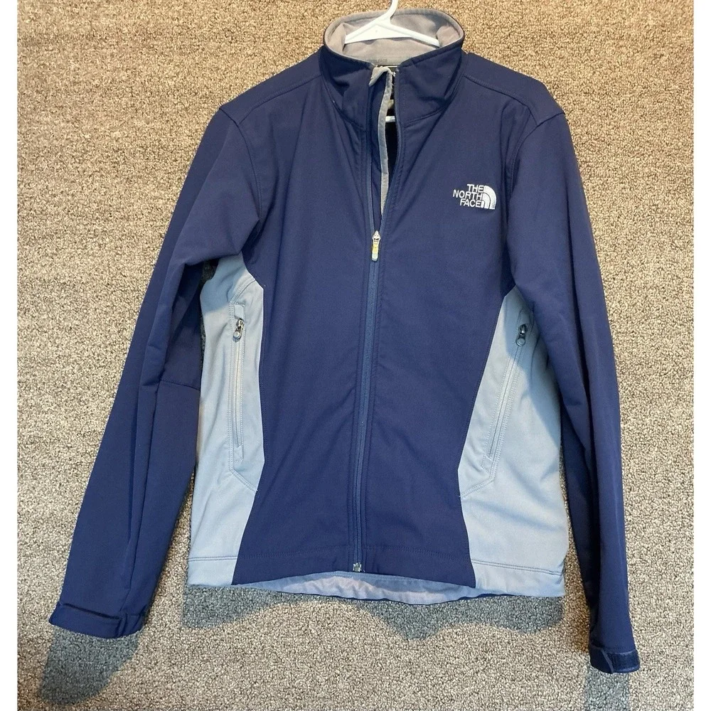 The North Face Men Apex Softshell Jacket Stretch Navy BlueGray M
